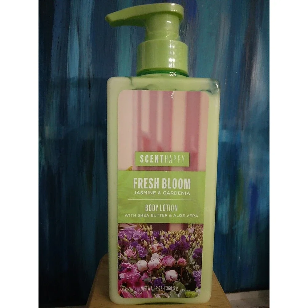Scent Happy Fresh Bloom Jasmine & Gardenia Body Lotion 13oz Shea Butter Aloe